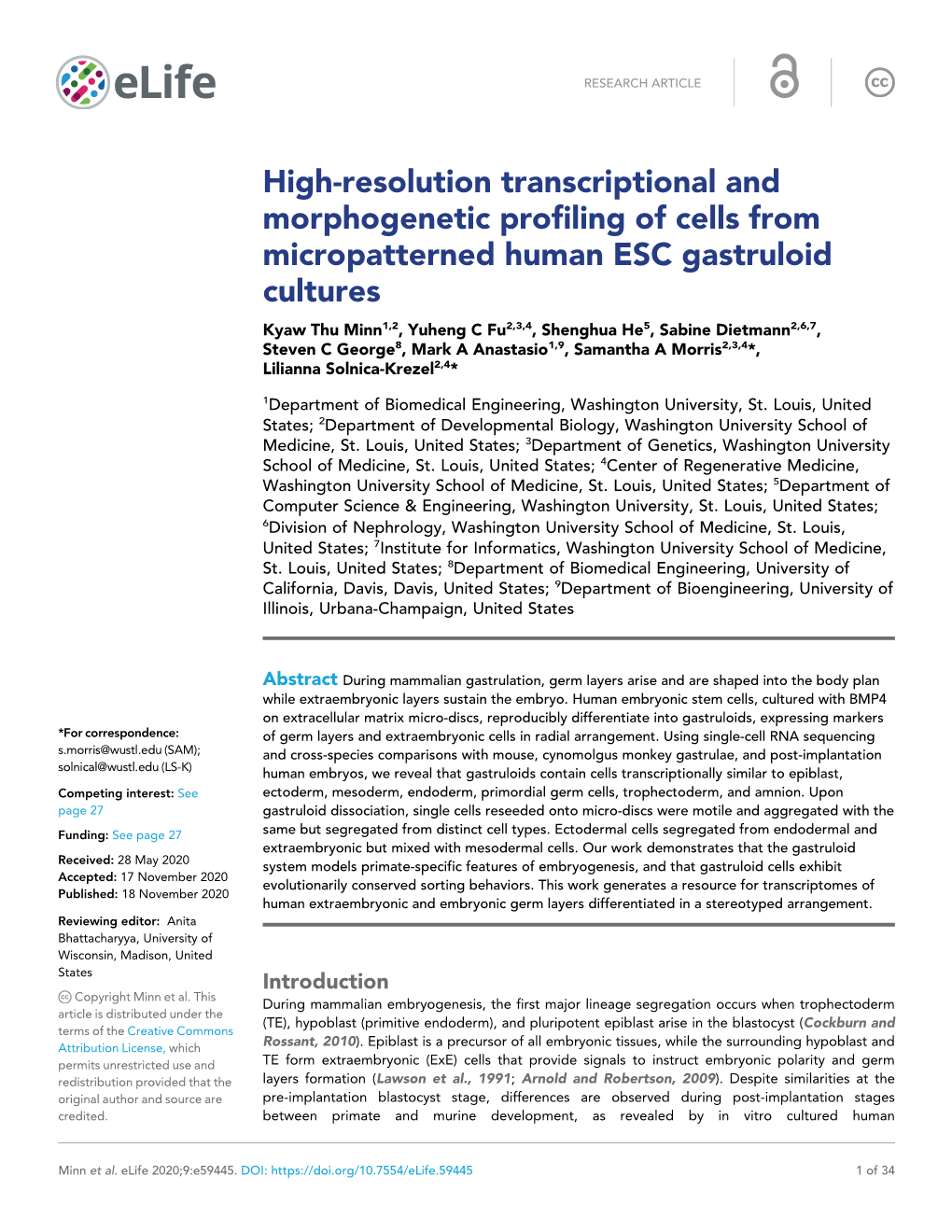 High-Resolution Transcriptional and Morphogenetic Profiling of Cells