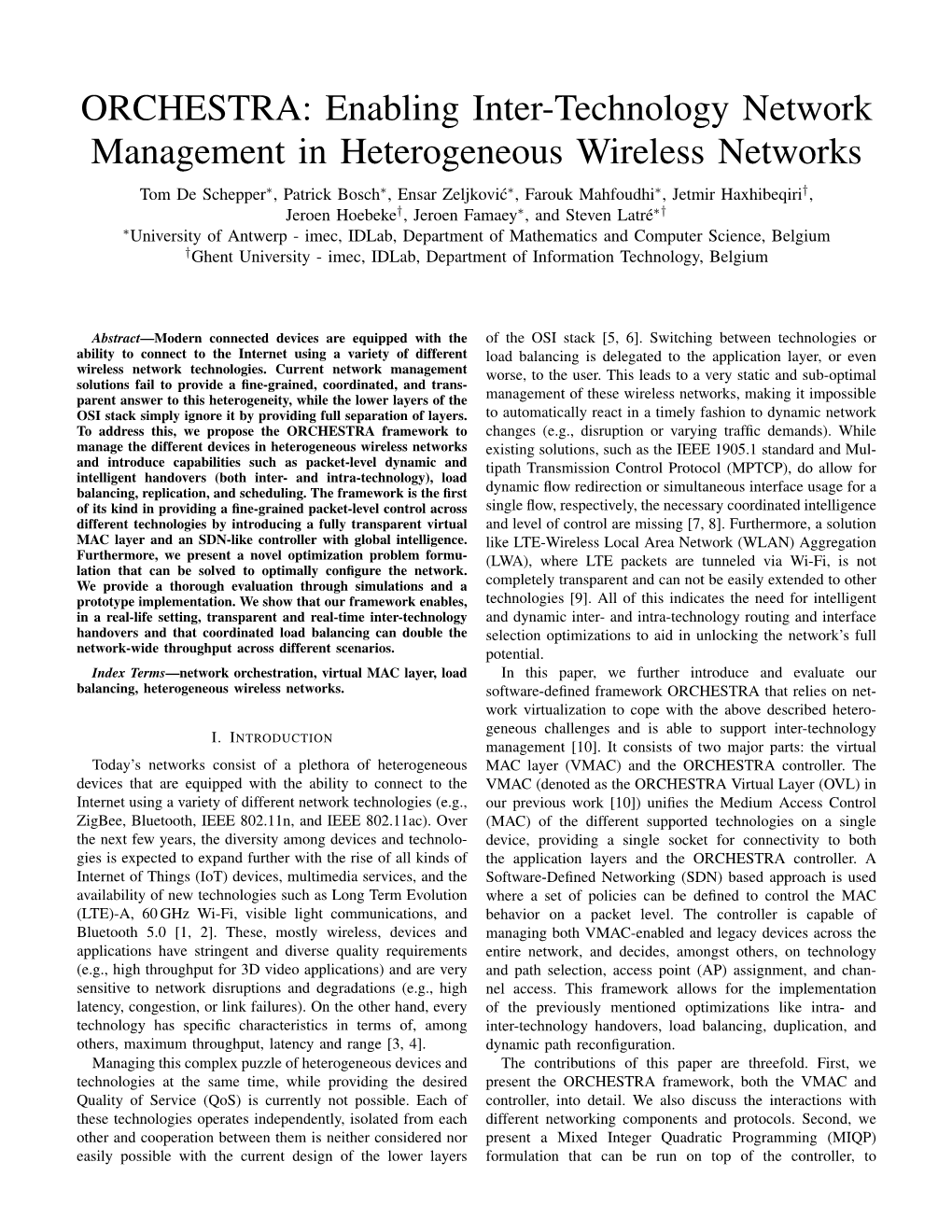 Enabling Inter-Technology Network Management in Heterogeneous Wireless Networks