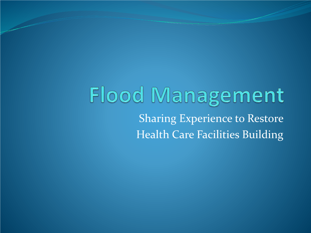 Flood Management