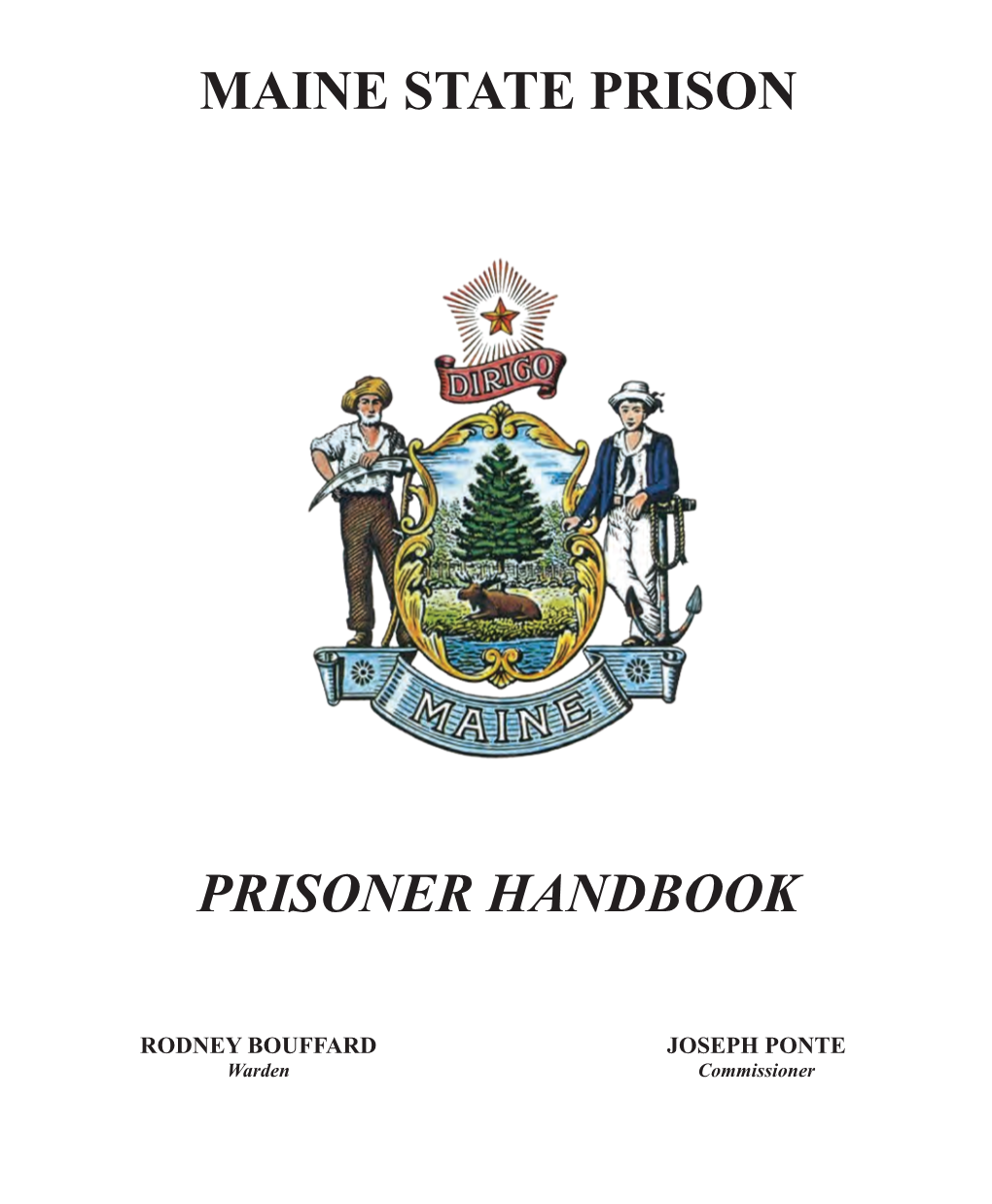 Maine State Prison Prisoner Handbook