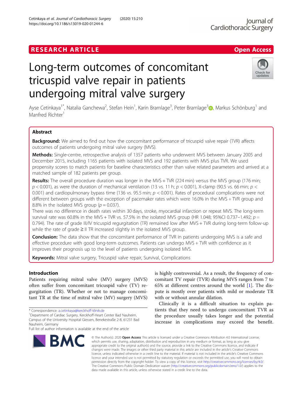Long-Term Outcomes of Concomitant Tricuspid Valve Repair in Patients