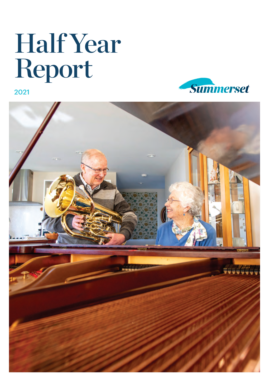 Half Year Report 2021 Front Cover Photo by Wendy Clarke of Wigram Residents Grahame Wright and Lynley Clarke ©