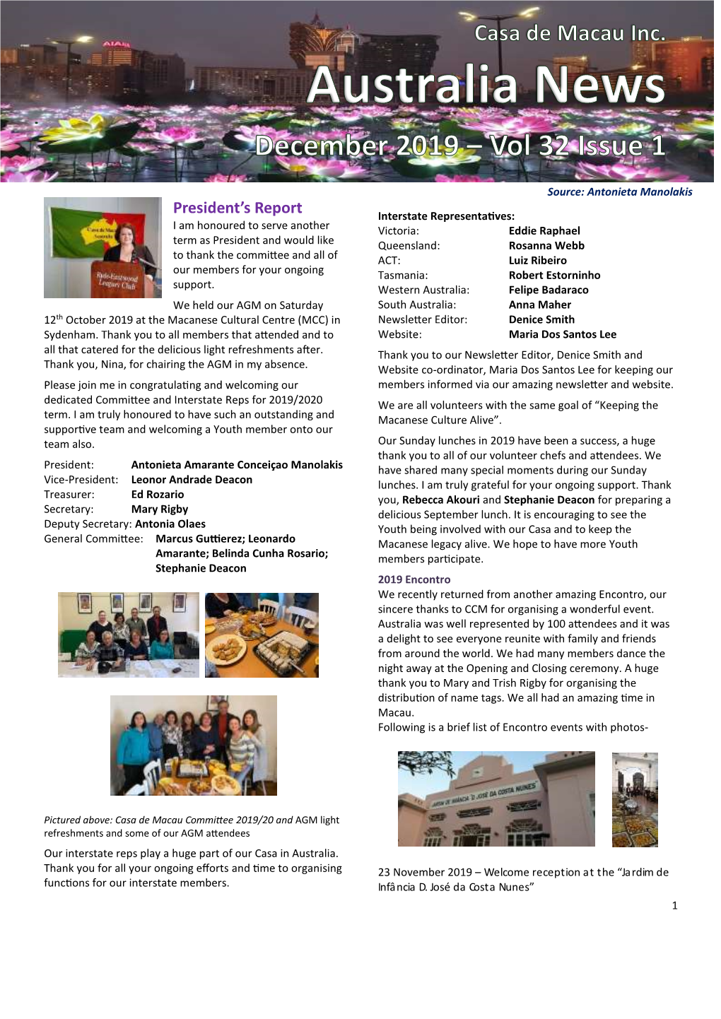 Casa De Macau Newsletter