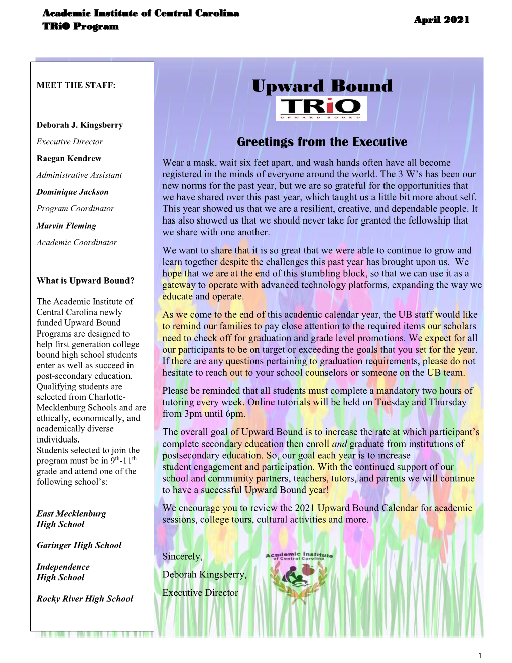 April 2021 Trio Program