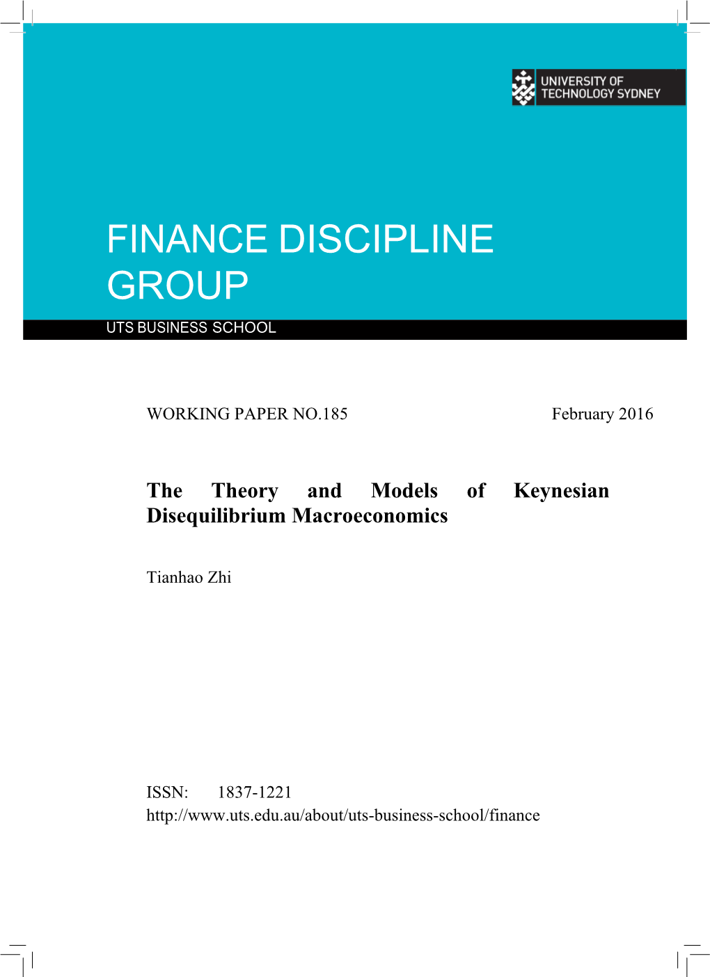 The Theory and Models of Keynesian Disequilibrium Macroeconomics