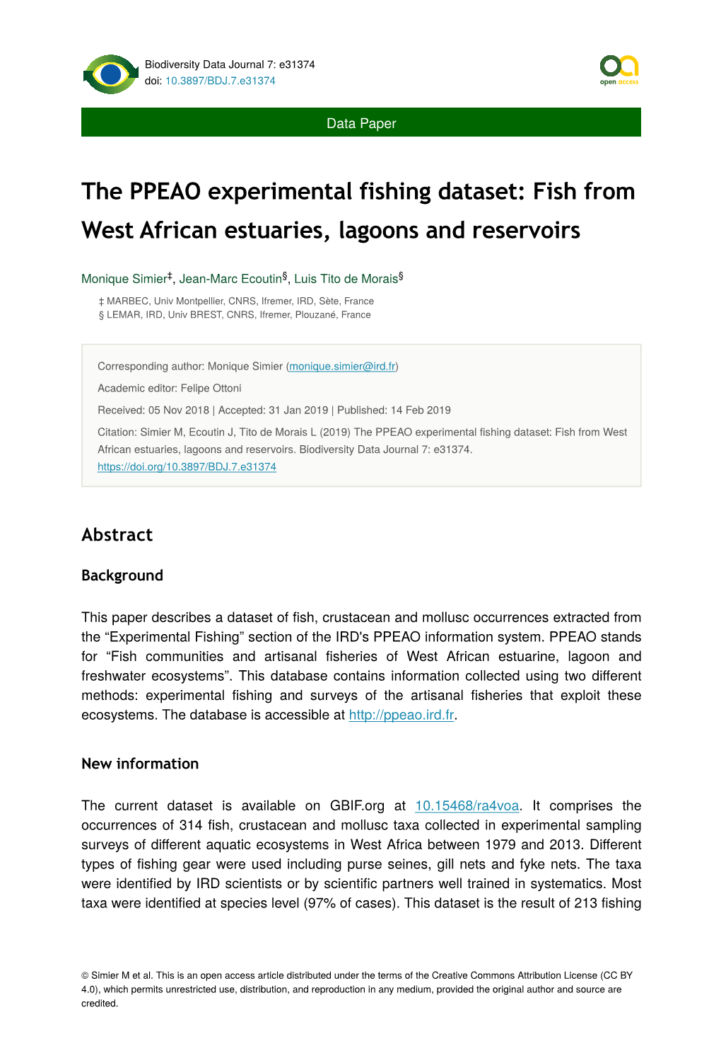 Fish from West African Estuaries, Lagoons and Reservoirs