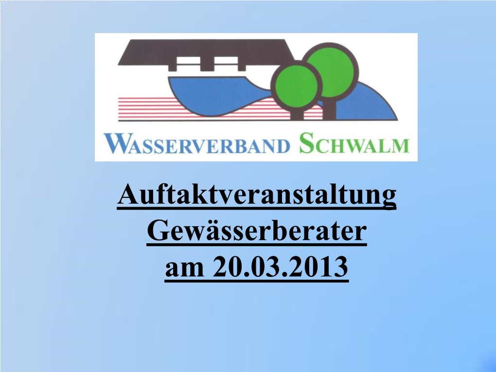 Auftaktveranstaltung Wasserver