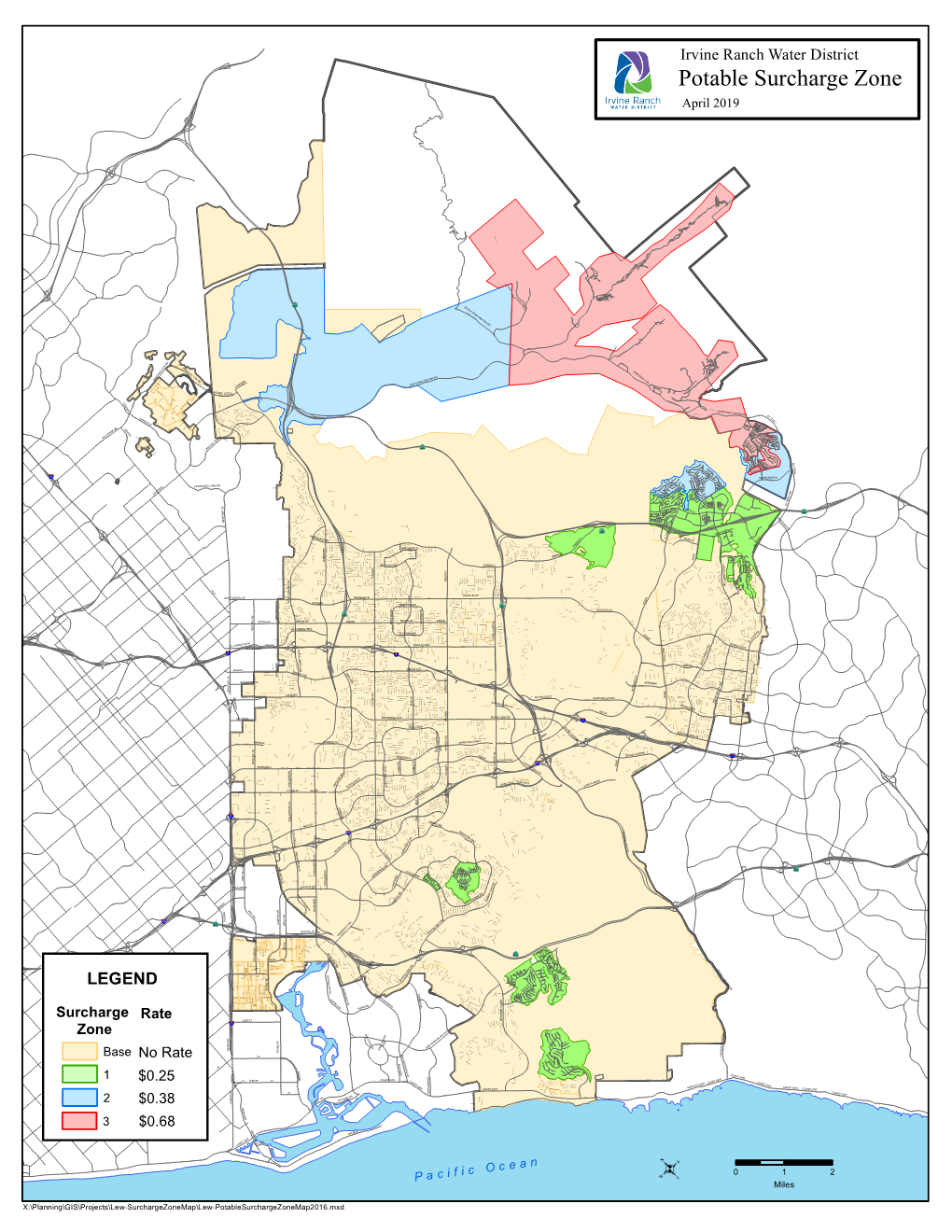 Potable Surcharge Zone April 2019