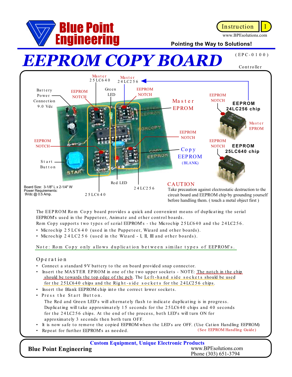 EEPROM COPY BOARD Controller