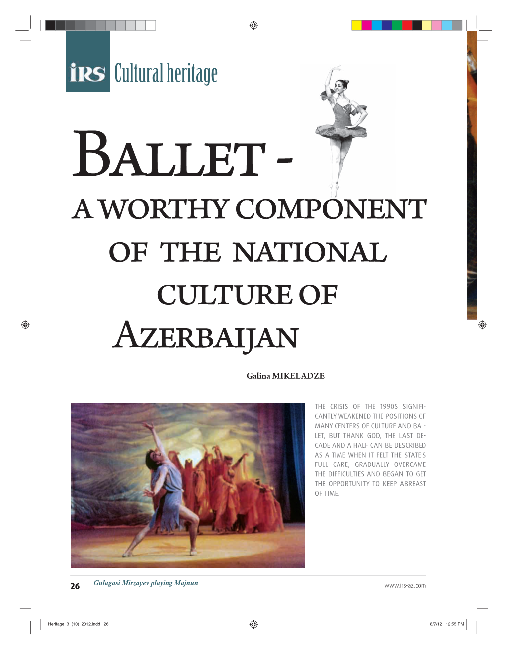 Ballet - a Worthy Component of the National Culture of Azerbaijan