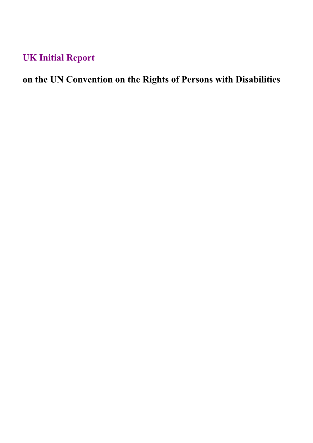 On the UN Convention on the Rights of Persons with Disabilities