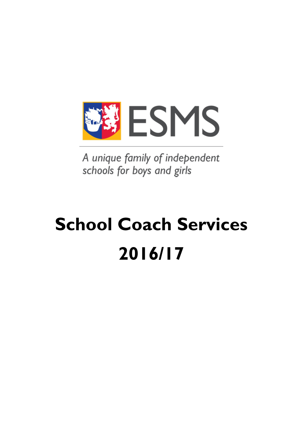 School Coach Services 2016/17