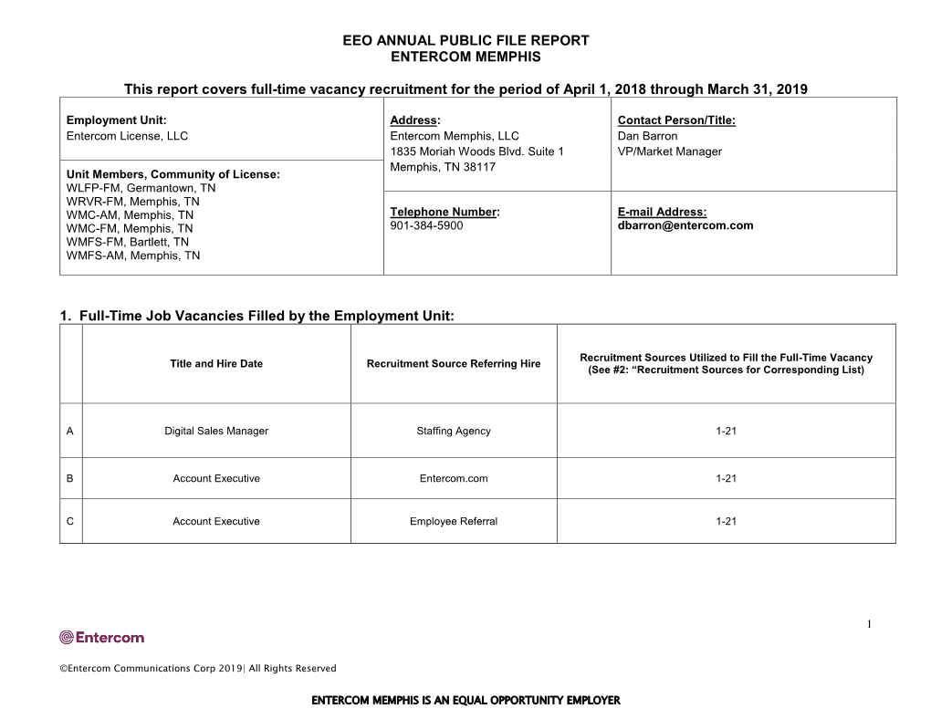 Eeo Public File Report