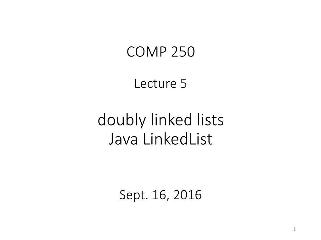 Doubly Linked Lists Java Linkedlist