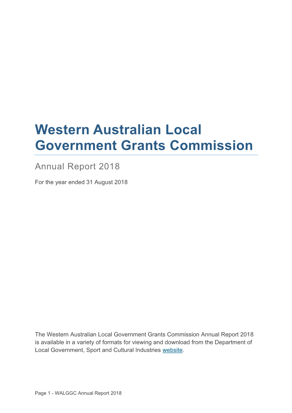 WA Local Government Grants Commission