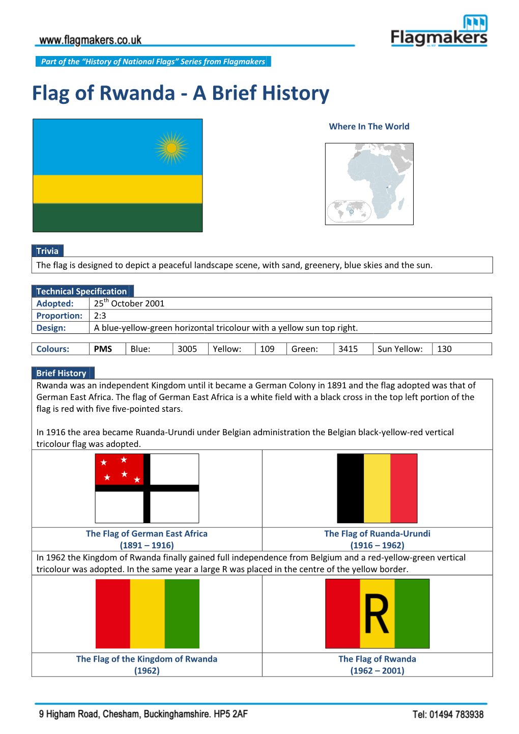 Flag of Rwanda - a Brief History