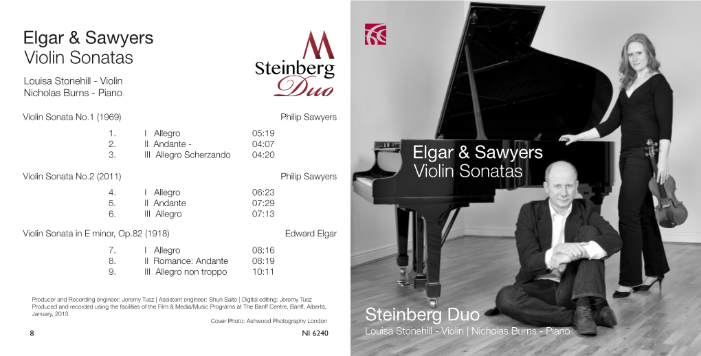 Elgar & Sawyers Violin Sonatas Elgar & Sawyers