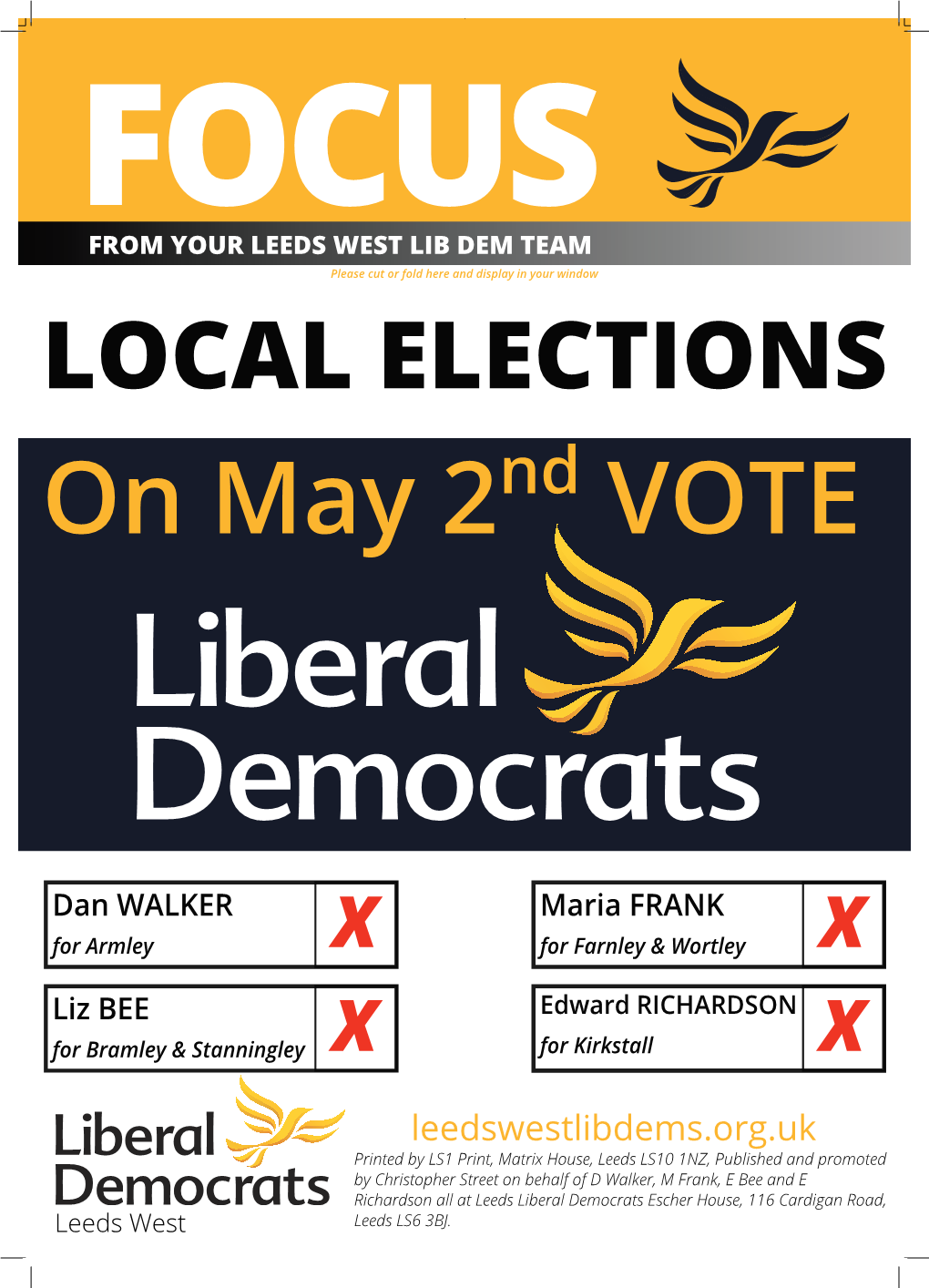 LOCAL ELECTIONS on May 2Nd VOTE