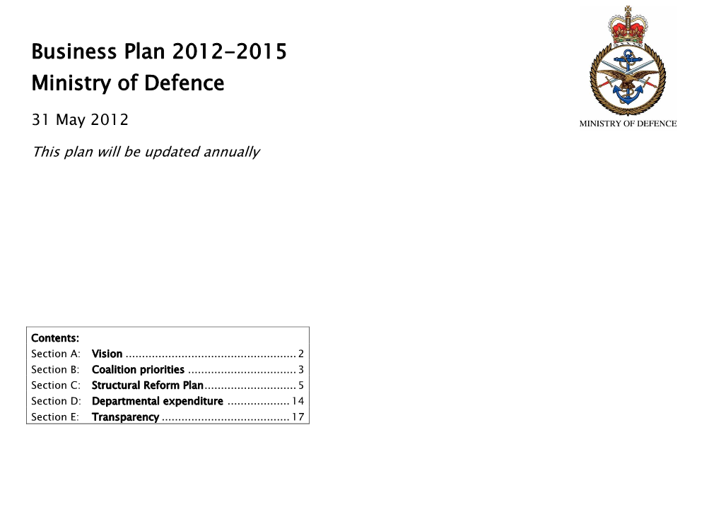 MOD Business Plan 2012