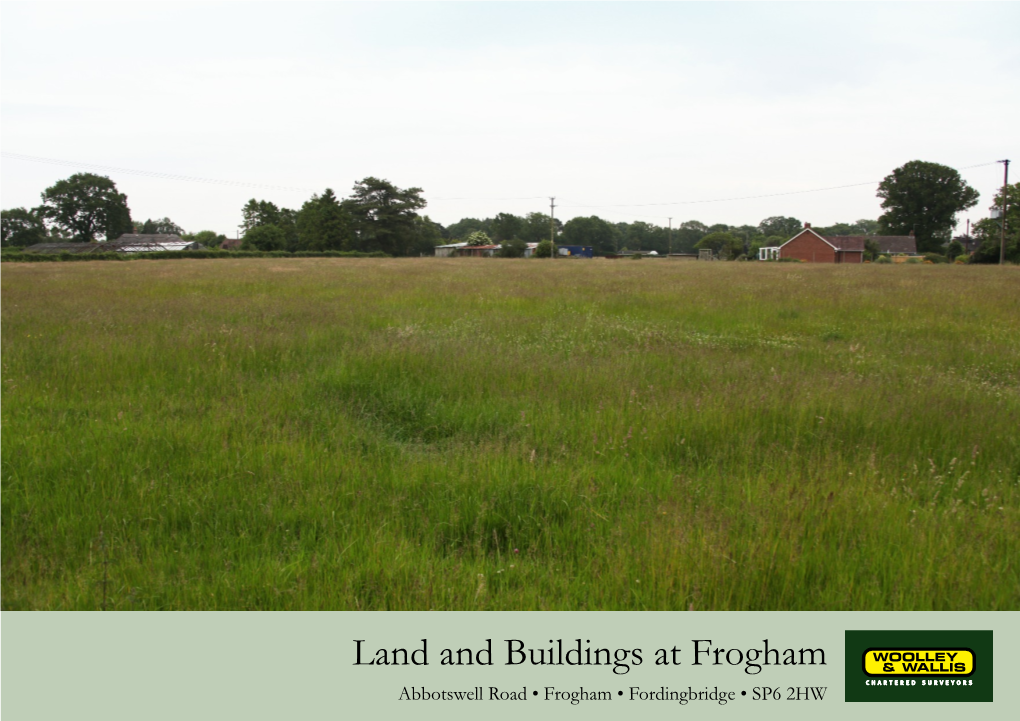 Land at Frogham Sale Particulars