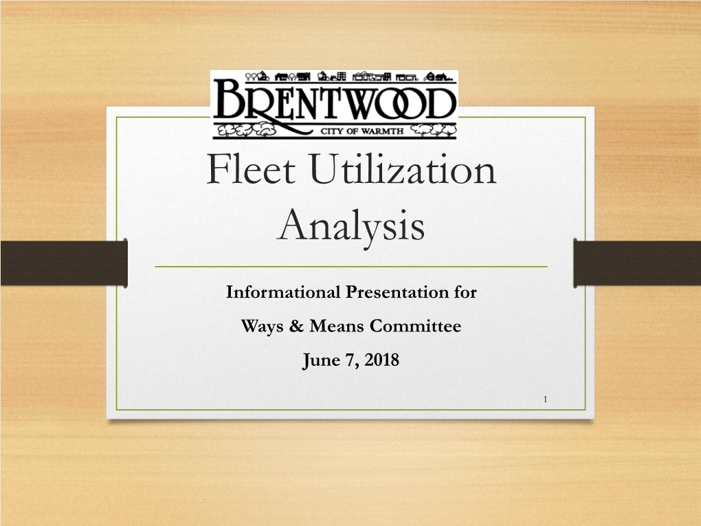 Fleet Utilization Analysis