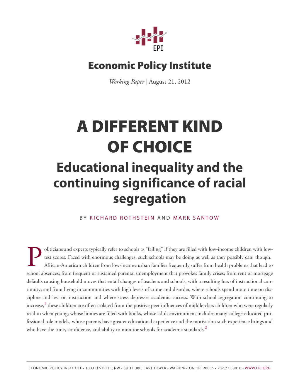 Educational Inequality and the Continuing Significance of Racial Segregation