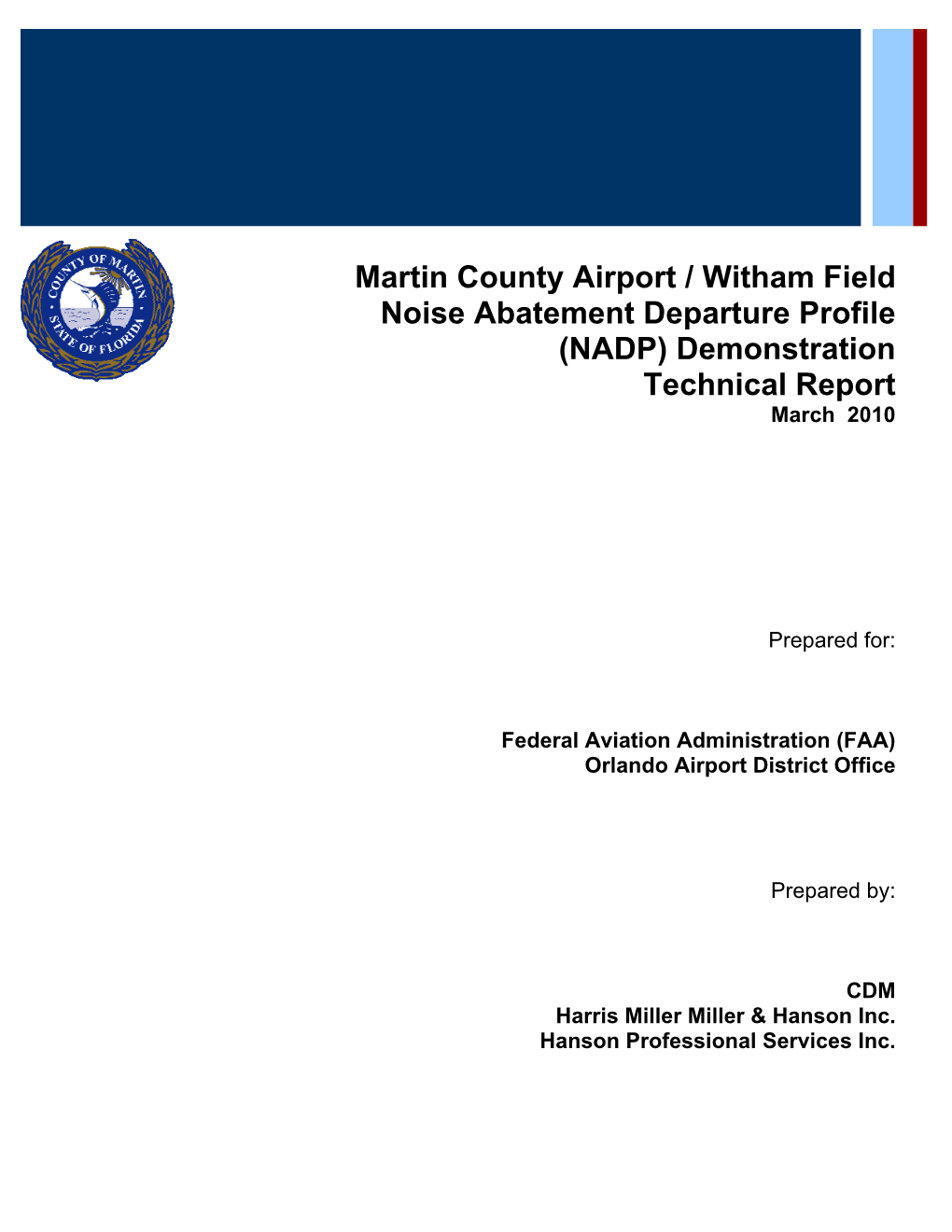Martin County Airport / Witham Field Noise Abatement Departure Profile