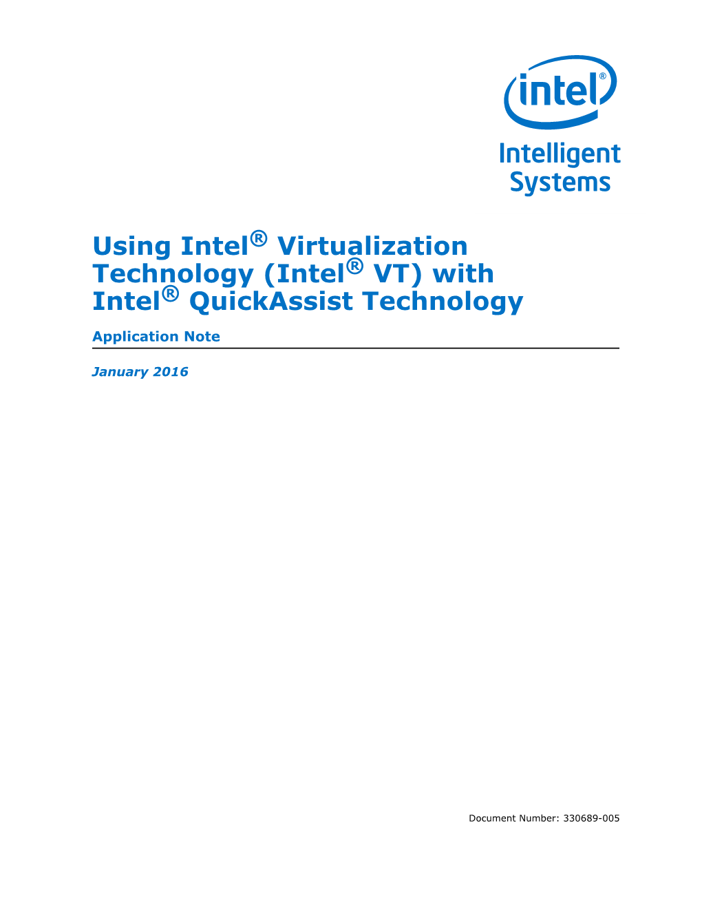 Using Intel® VT with Intel® Quickassist Technology