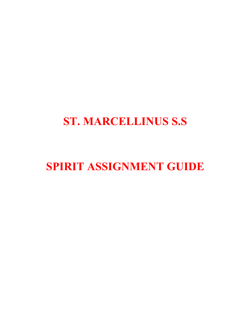 Spirit Assignment Guide