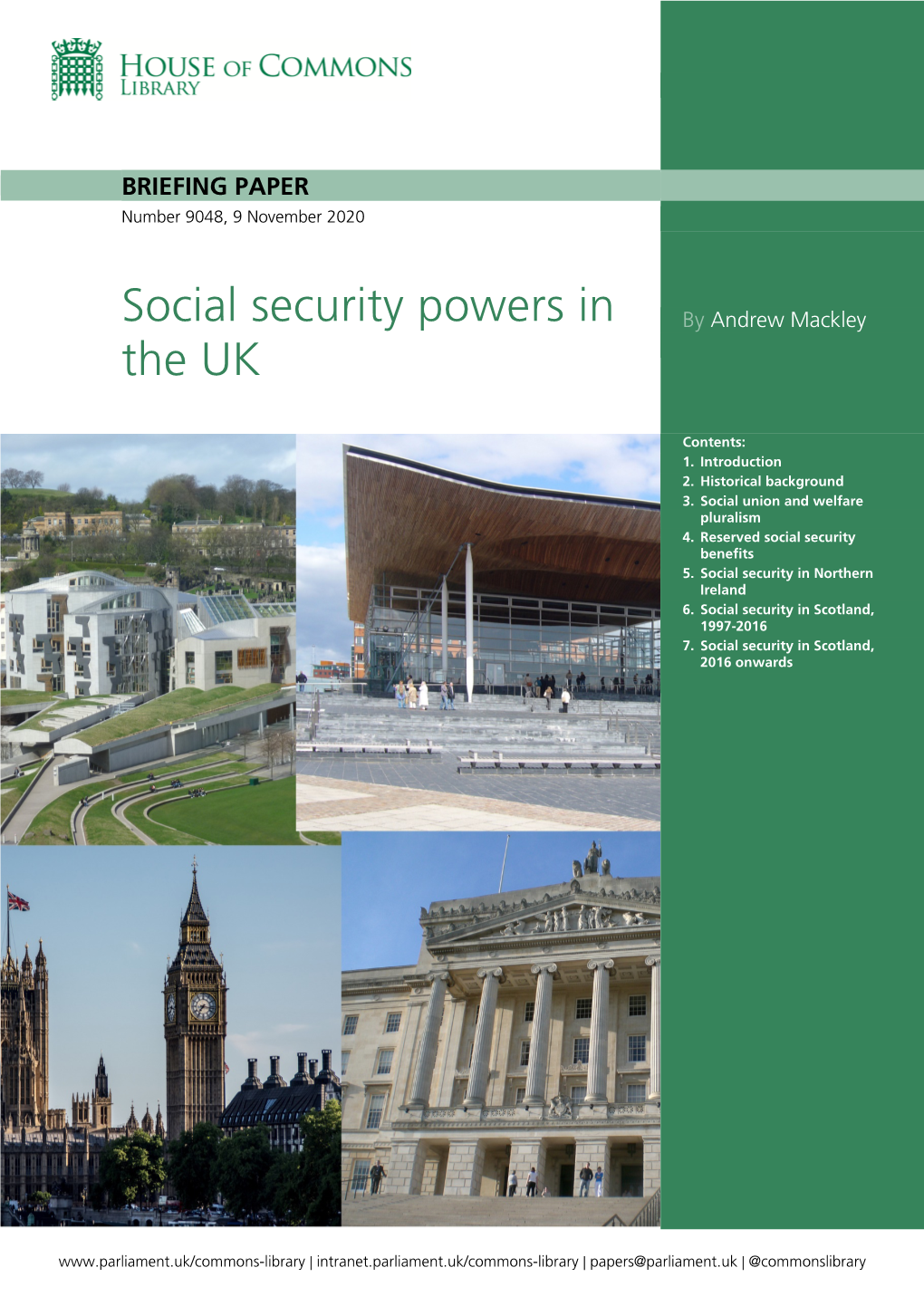 Social Security Powers in the UK