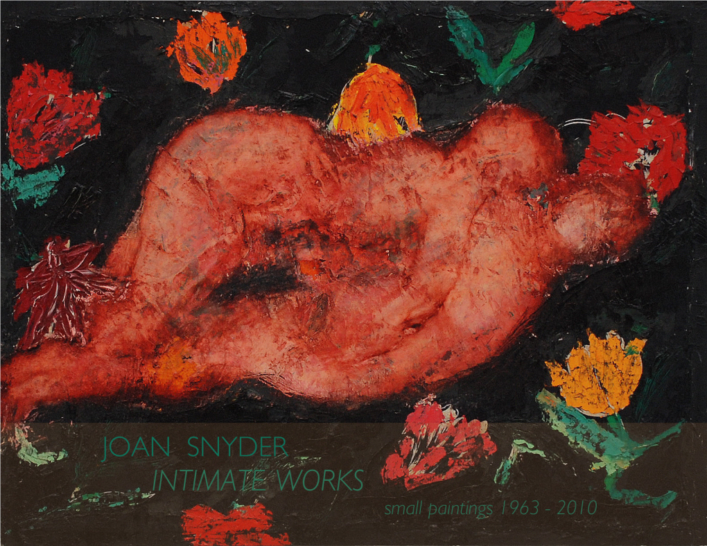 Joan Snyder/Intimate Works January 17 - June 5, 2011