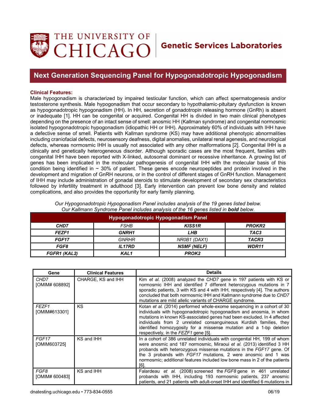 Hypogonadotropic Hypogonadism Information Sheet 6-10-19