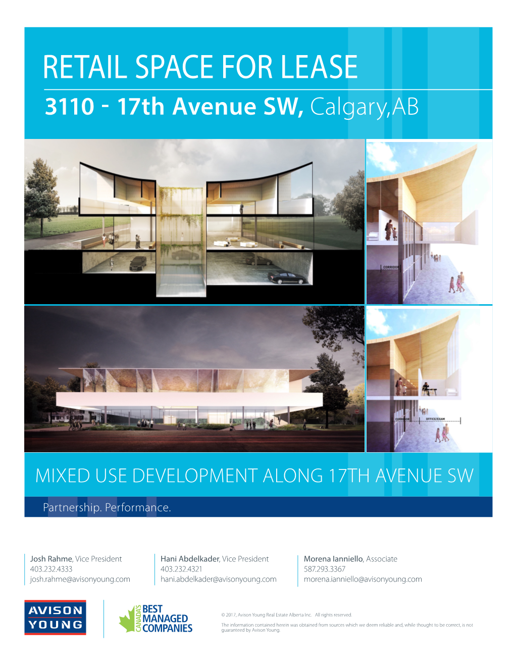 RETAIL SPACE for LEASE 3110 - 17Th Avenue SW, Calgary,AB