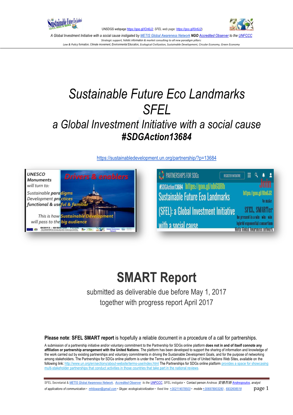 Sustainable Future Eco Landmarks SFEL SMART Report
