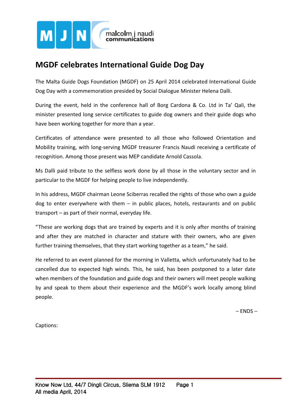 MGDF Celebrates International Guide Dog Day