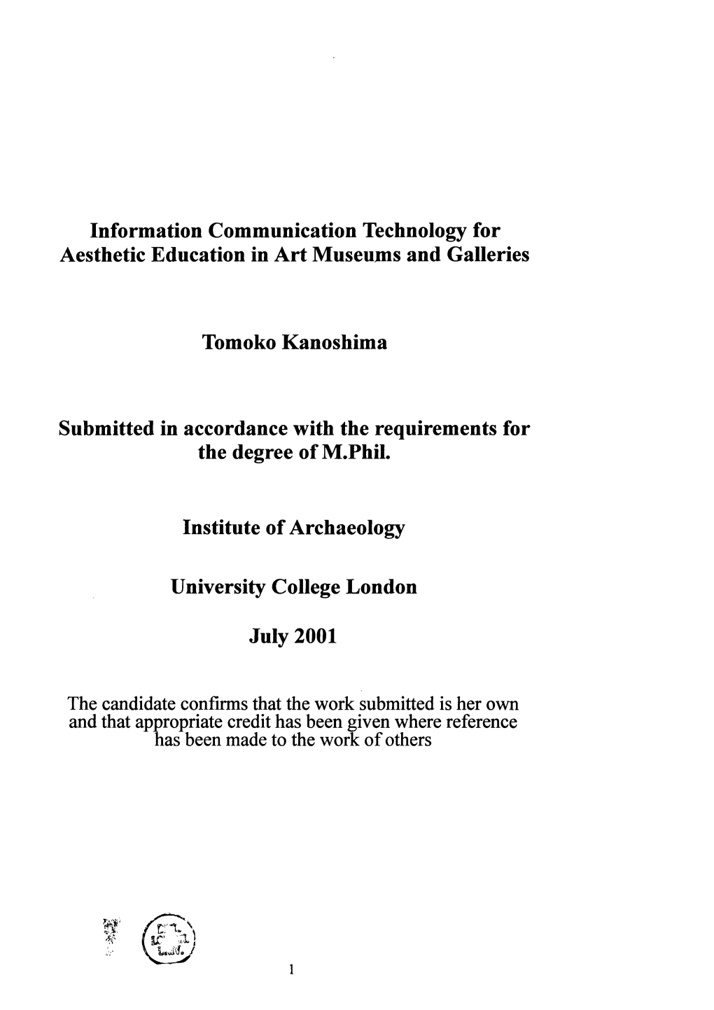 Information Communication Technology for Aesthetic Education in Art Muséums and Galleries