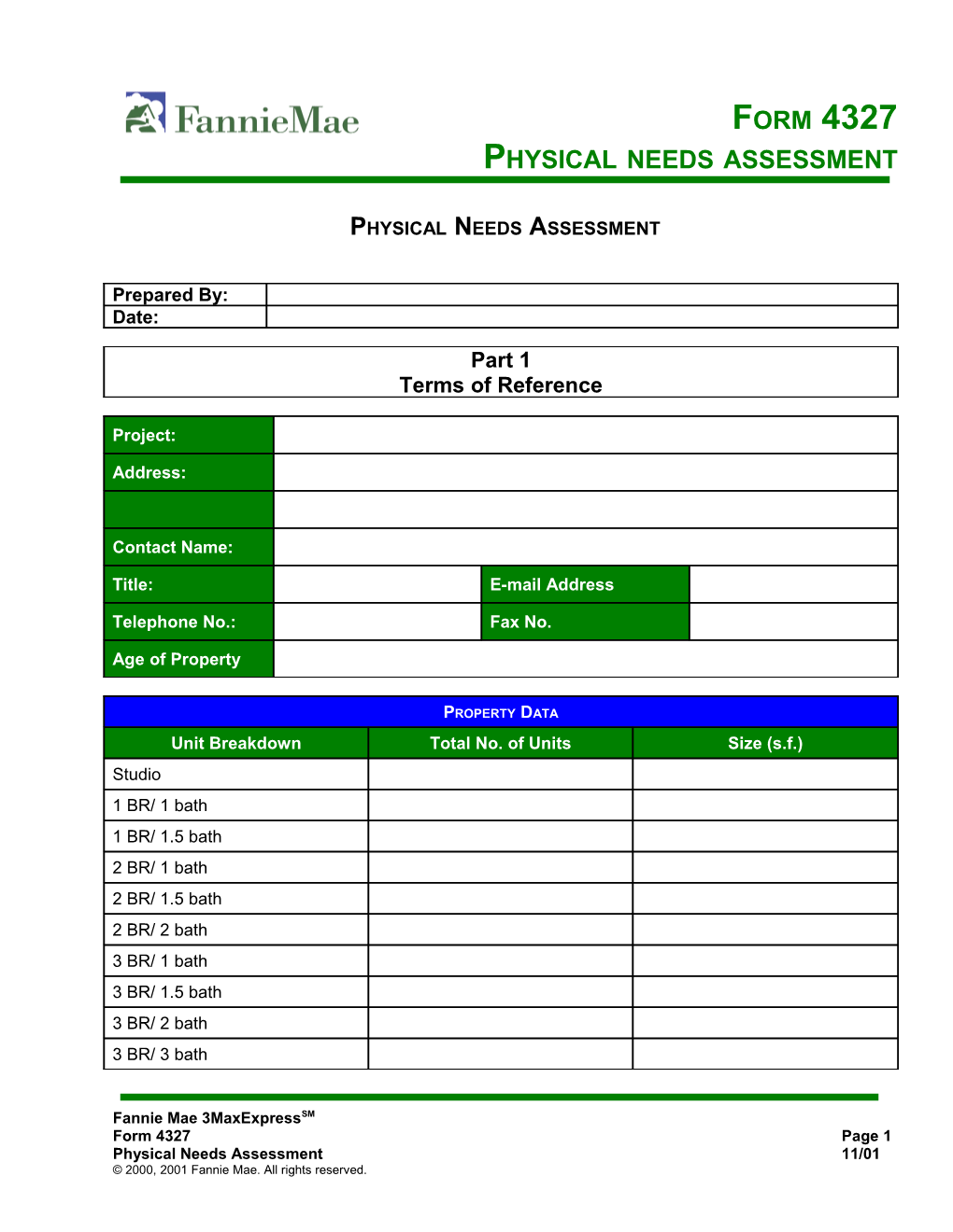 Physical Needs Assessment
