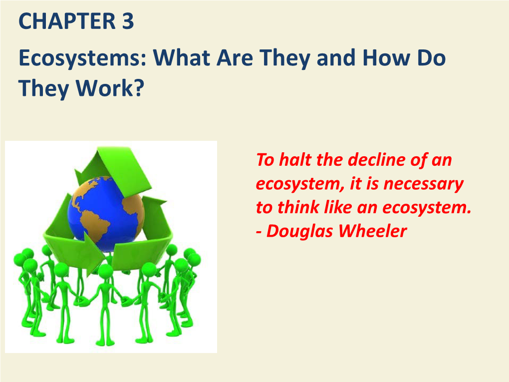 CHAPTER 3 Ecosystems: What Are They and How Do They Work?