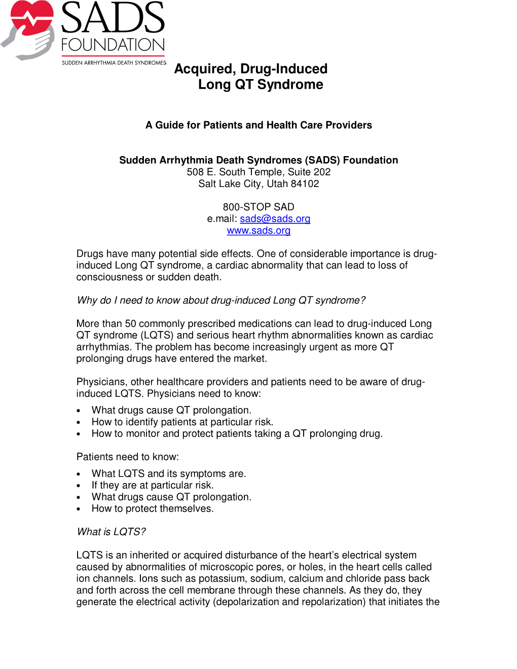 Acquired, Drug-Induced Long QT Syndrome