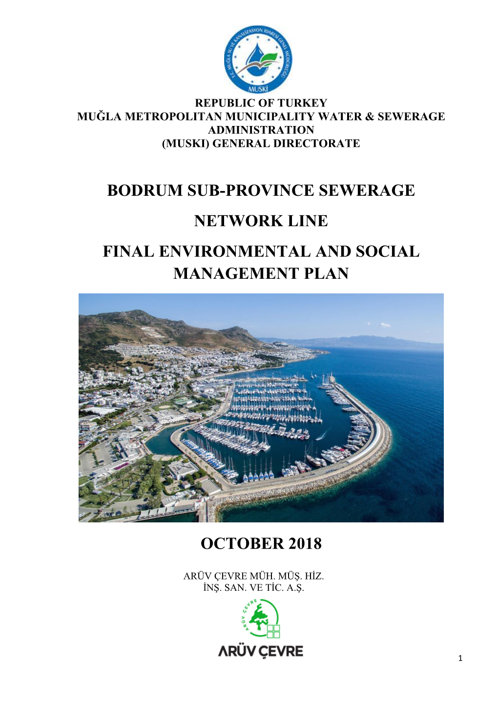 Bodrum Sub-Province Sewerage Network Line Final Environmental and Social Management Plan