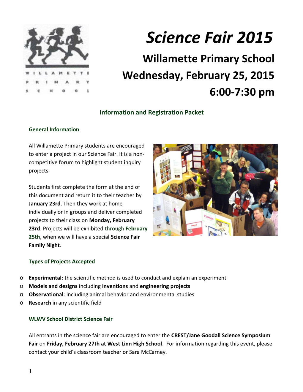 Willamette Science Fair