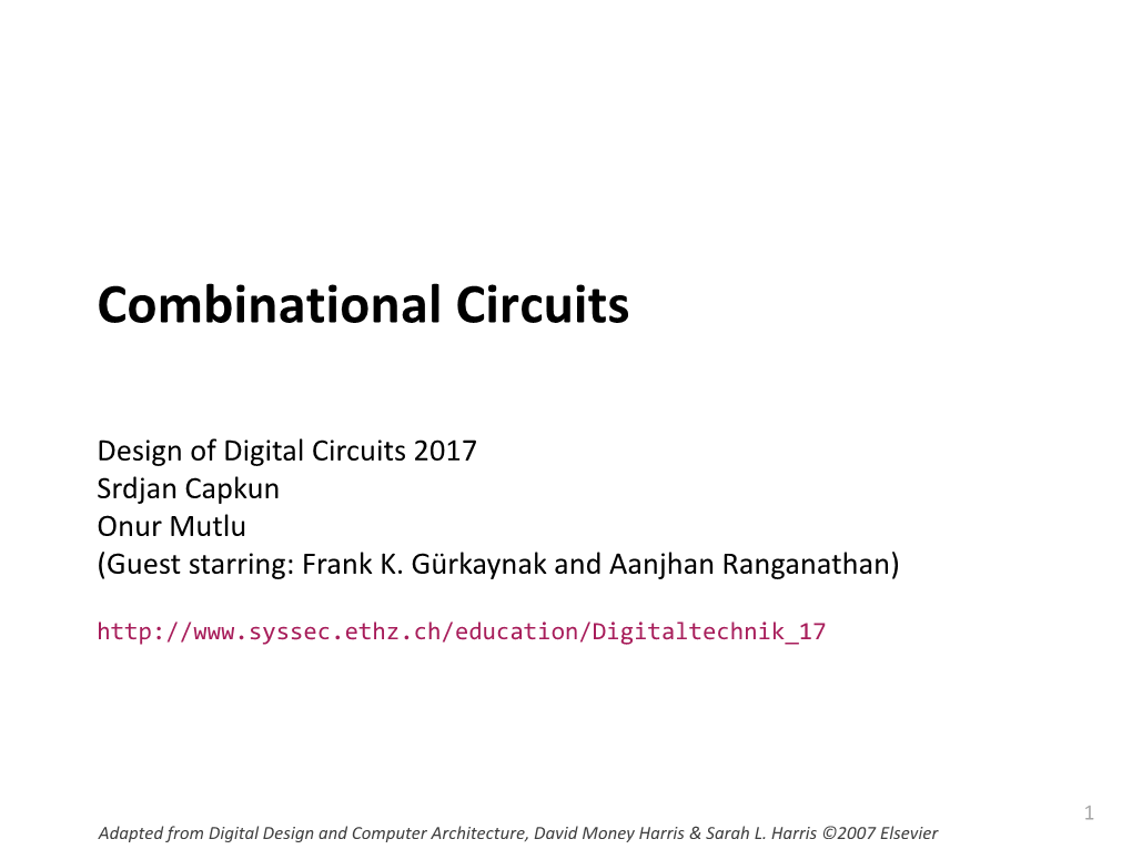 Combinational Circuits