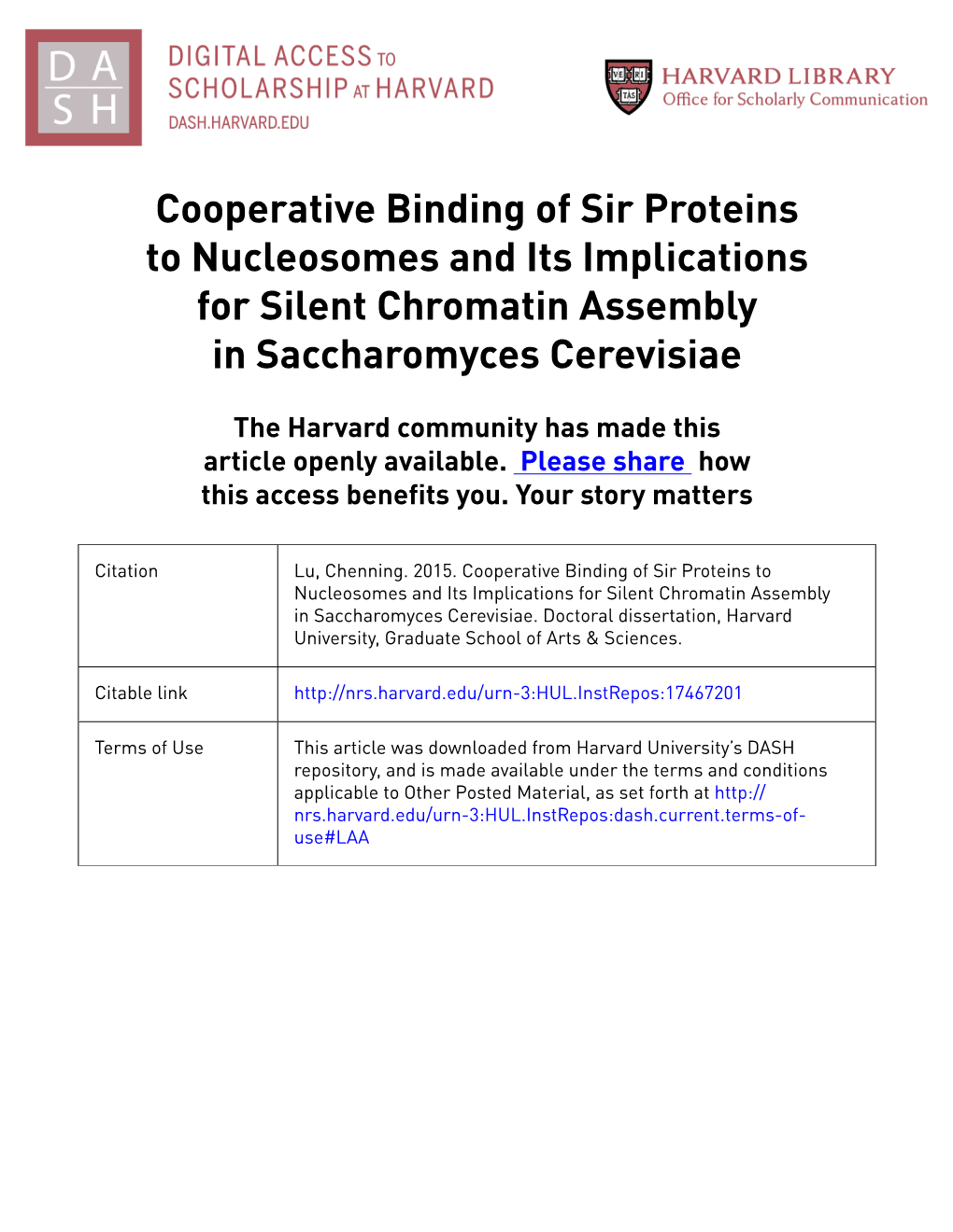 Cooperative Binding of Sir Proteins to Nucleosomes and Its Implications for Silent Chromatin Assembly in Saccharomyces Cerevisiae