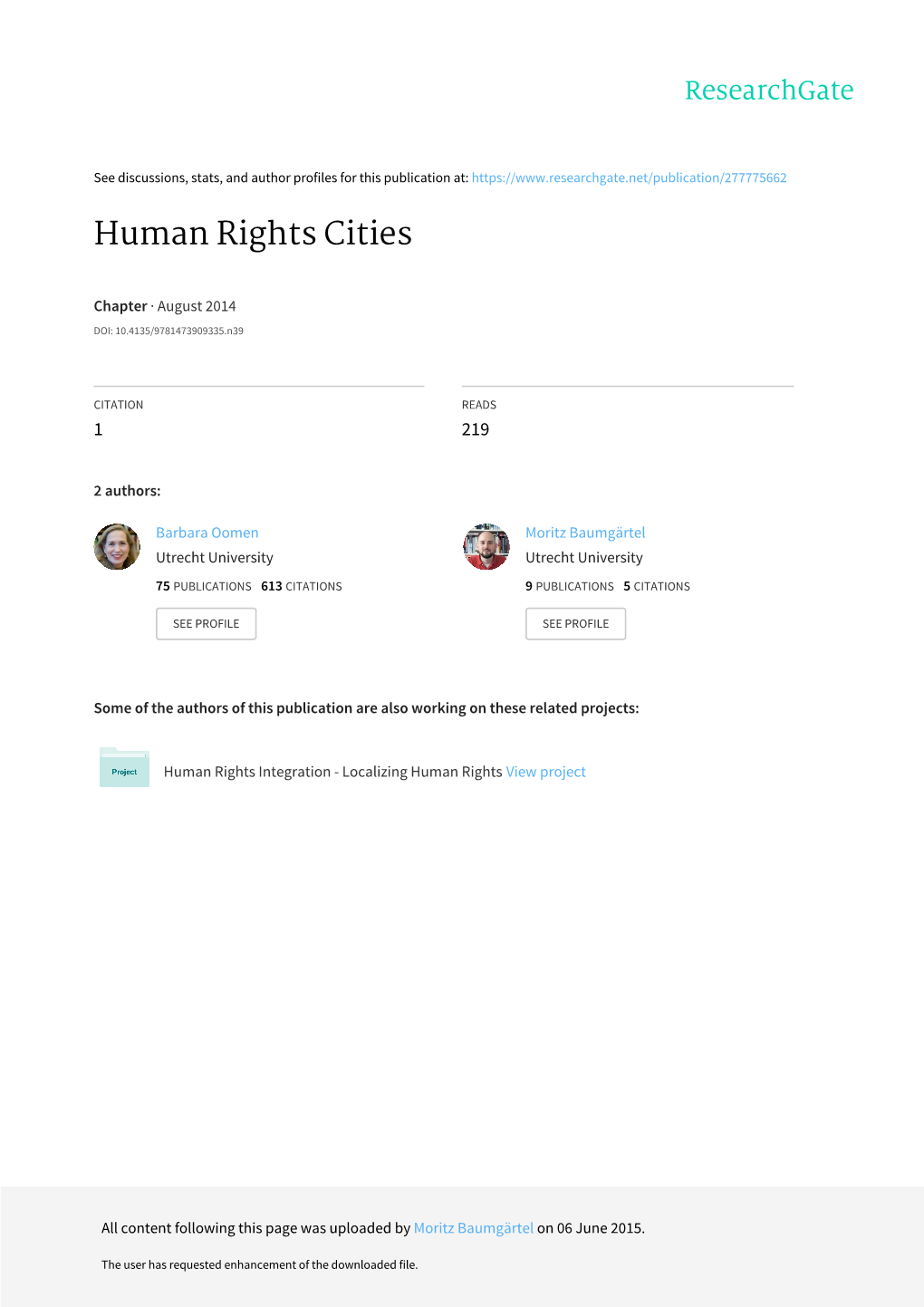 Human Rights Cities