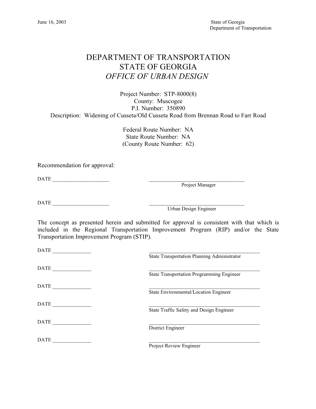 Department of Transportation s2