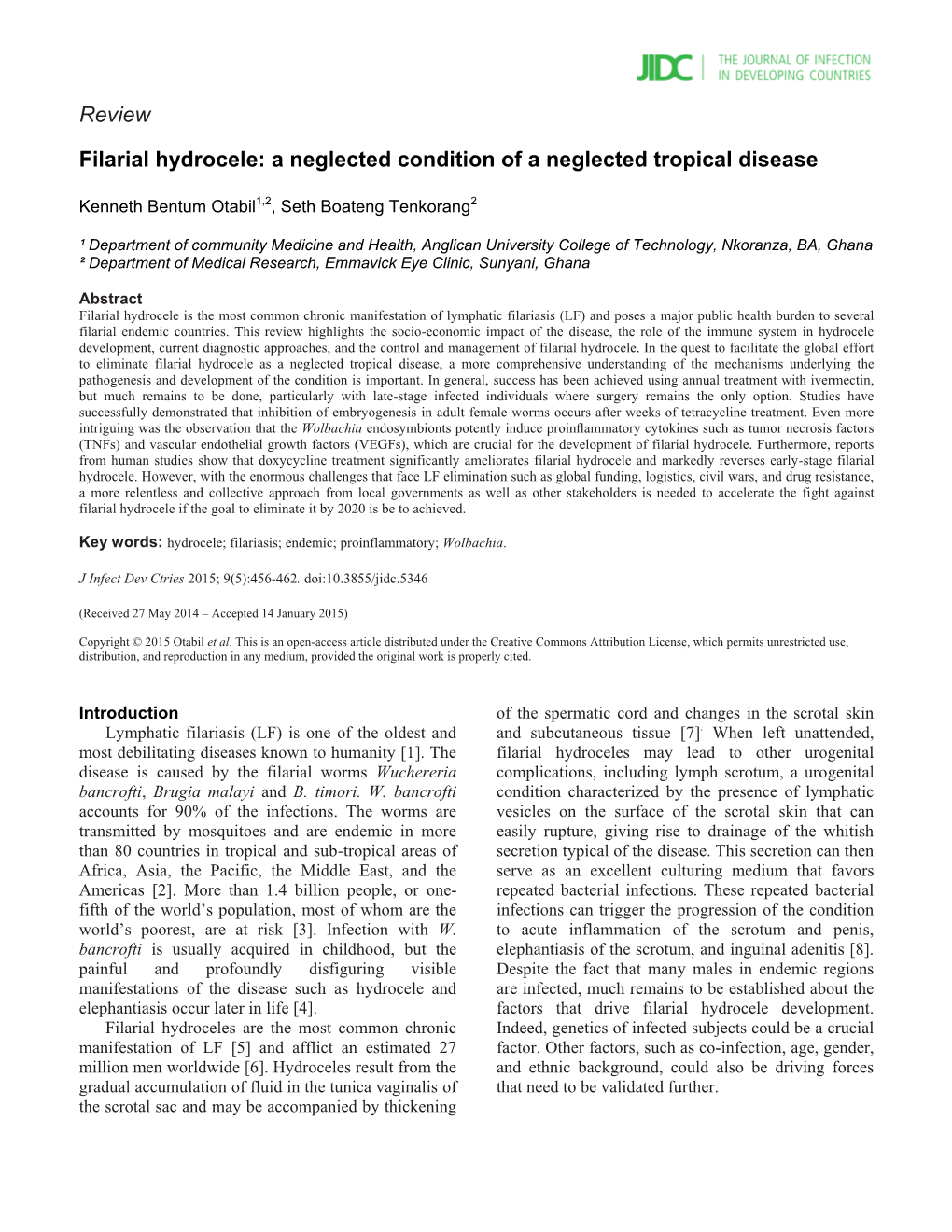 Review Filarial Hydrocele