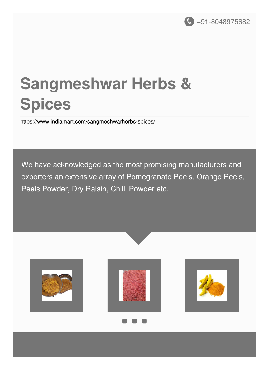 Sangmeshwar Herbs & Spices