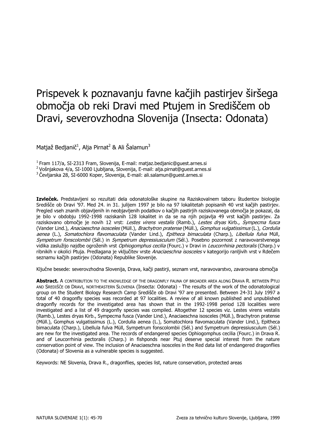 Prispevek K Poznavanju Favne Kaşjih Pastirjev Širšega Obmoşja Ob Reki