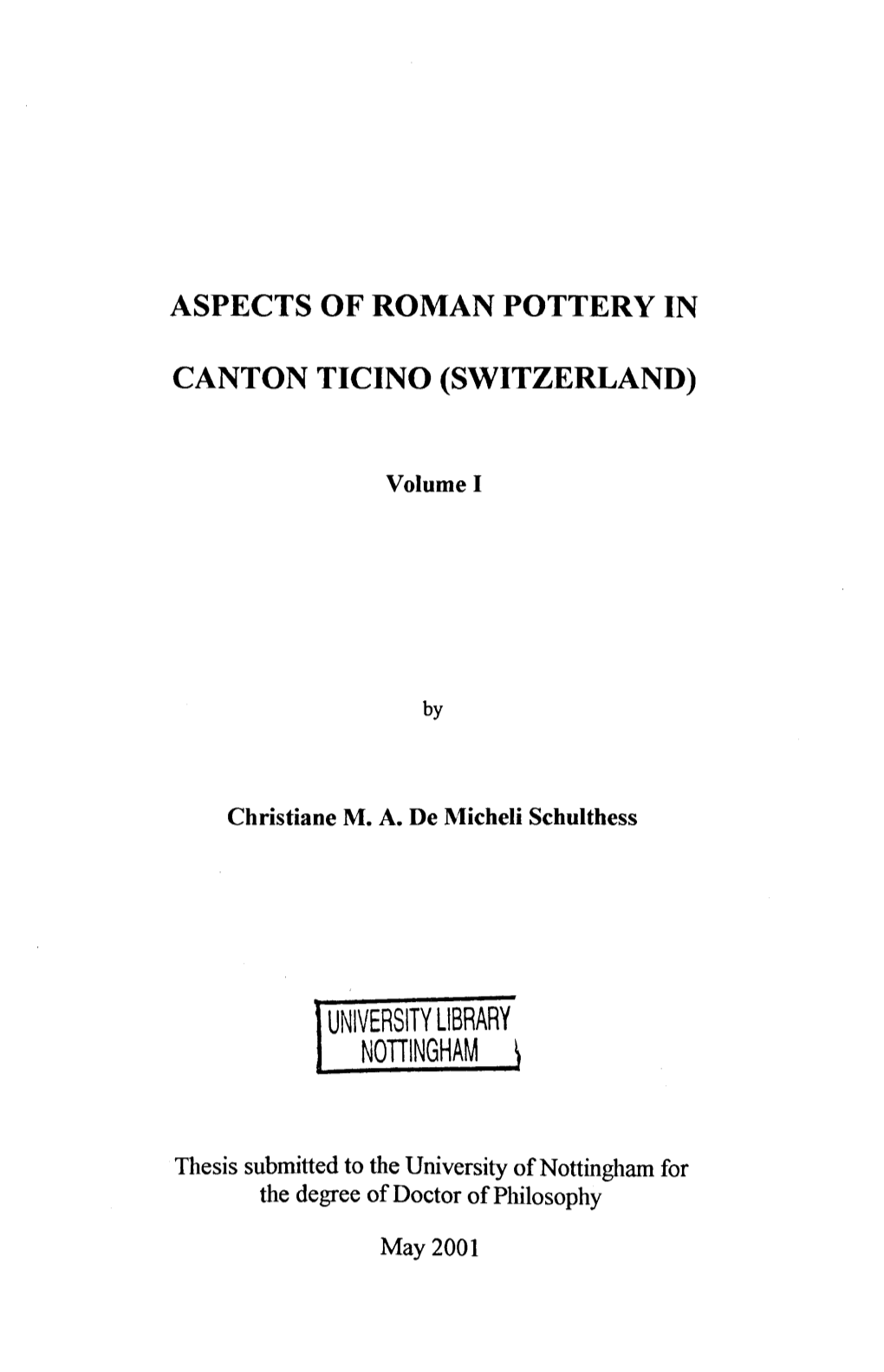 Aspects of Roman Pottery in Canton