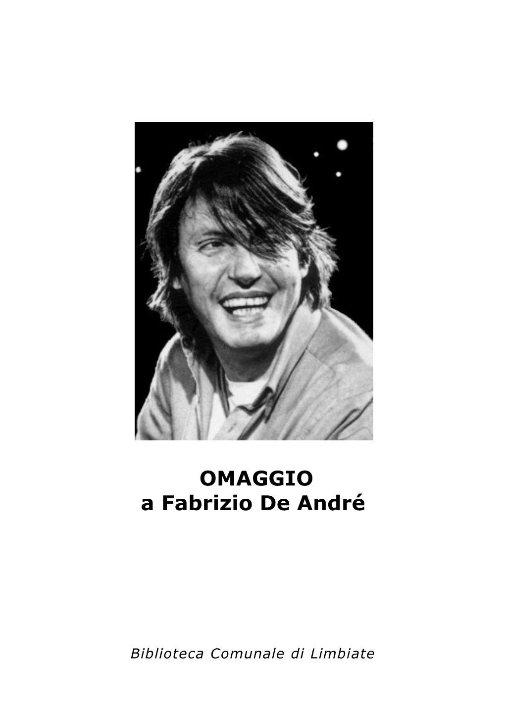 OMAGGIO a Fabrizio De André